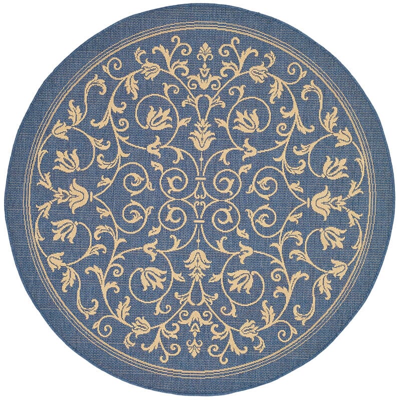 Safavieh Courtyard Cy2098-3103 Blue / Natural Area Rug