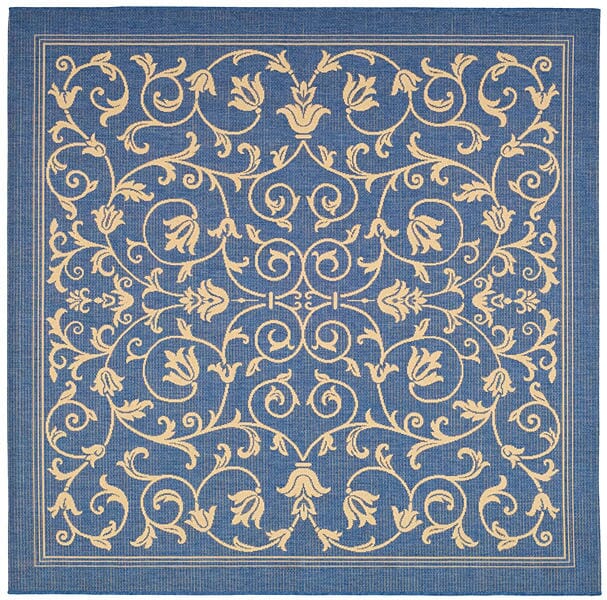 Safavieh Courtyard Cy2098-3103 Blue / Natural Area Rug