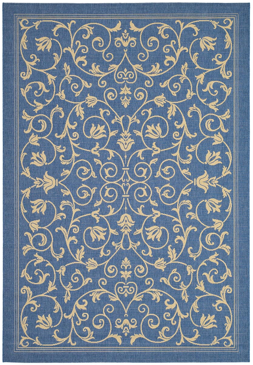 Safavieh Courtyard Cy2098-3103 Blue / Natural Area Rug