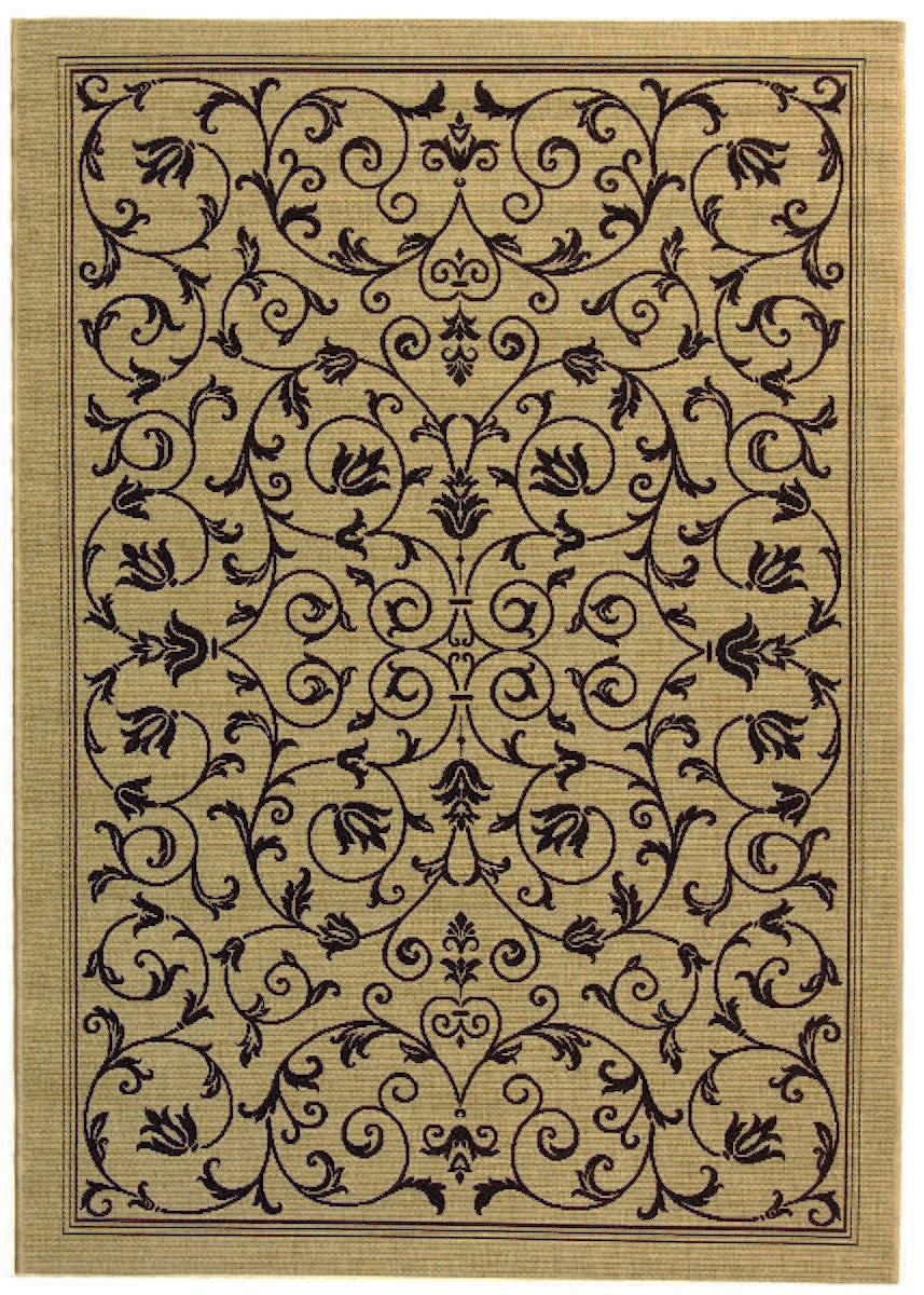 Safavieh Courtyard cy2098-3901 Sand / Black Rugs.