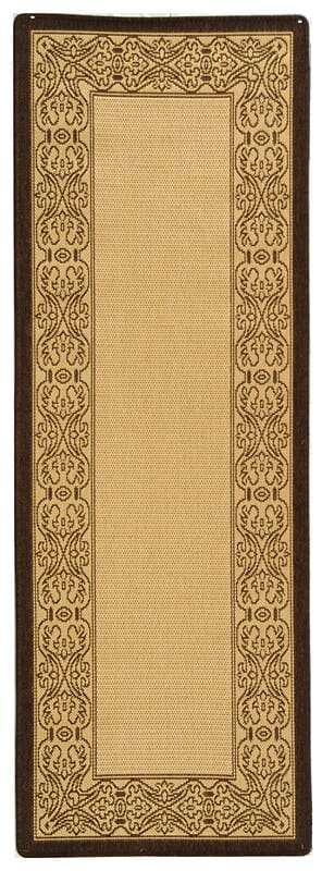 Safavieh Courtyard Cy2099-3001 Natural / Brown Bordered Area Rug