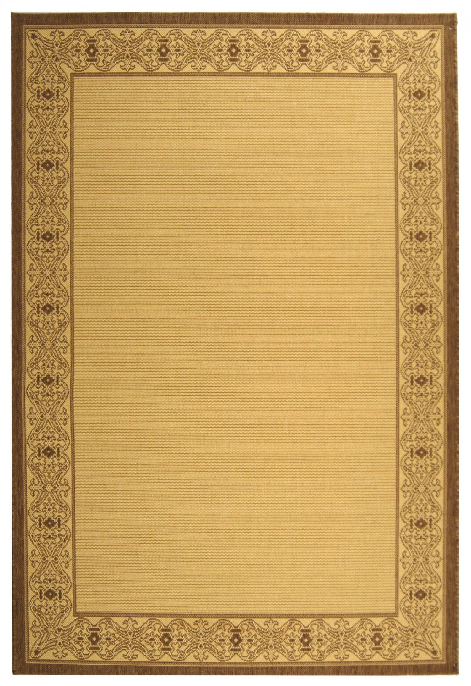 Safavieh Courtyard cy2099-3001 Natural / Brown Bordered Area Rug