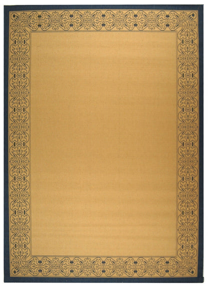 Safavieh Courtyard cy2099-3101 Natural / Blue Bordered Area Rug