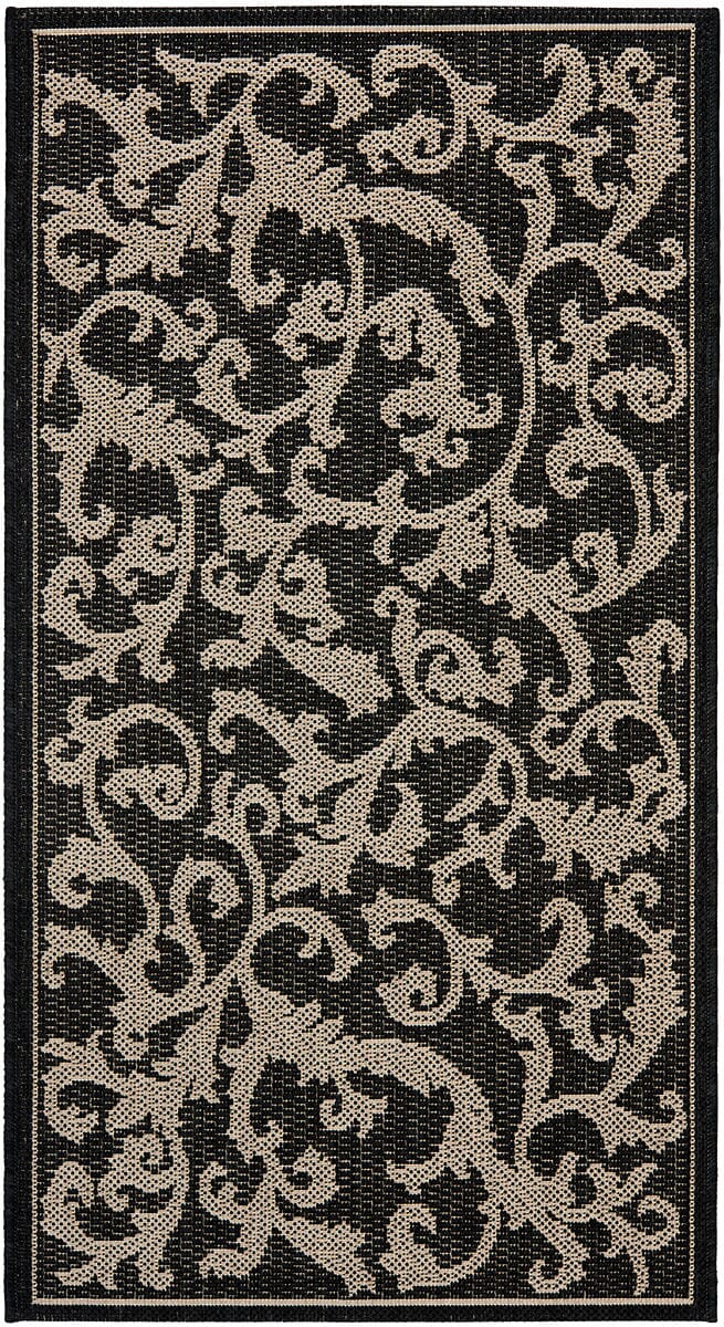 Safavieh Courtyard Cy2653-3908 Black / Sand Area Rug