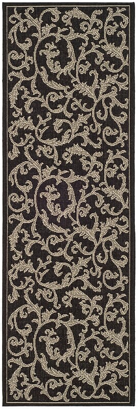 Safavieh Courtyard Cy2653-3908 Black / Sand Area Rug