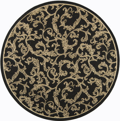 Safavieh Courtyard Cy2653-3908 Black / Sand Area Rug