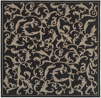 Safavieh Courtyard Cy2653-3908 Black / Sand Area Rug