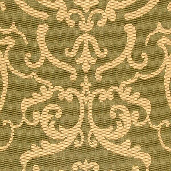 Safavieh Courtyard cy2663-1e06 Olive / Natural Damask Area Rug