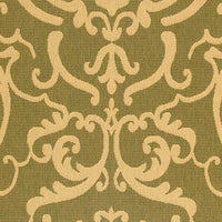 Safavieh Courtyard cy2663-1e06 Olive / Natural Damask Area Rug