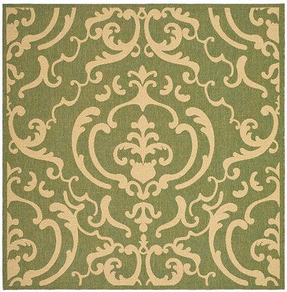 Safavieh Courtyard cy2663-1e06 Olive / Natural Damask Area Rug