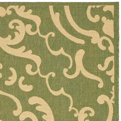 Safavieh Courtyard cy2663-1e06 Olive / Natural Damask Area Rug