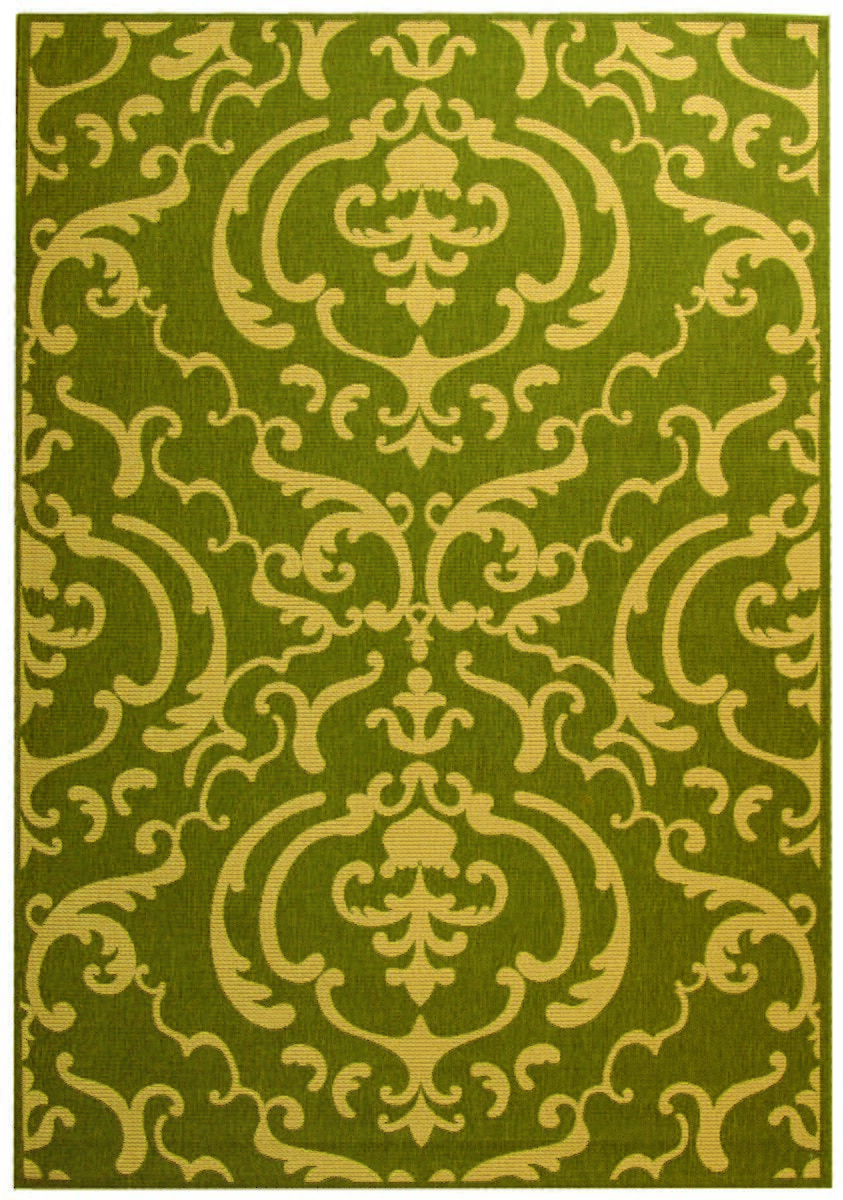 Safavieh Courtyard cy2663-1e06 Olive / Natural Damask Area Rug