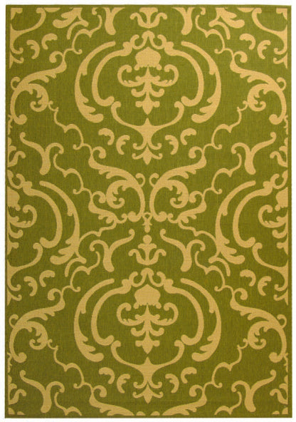 Safavieh Courtyard cy2663-1e06 Olive / Natural Damask Area Rug