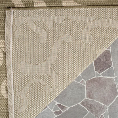 Safavieh Courtyard cy2663-1e06 Olive / Natural Damask Area Rug