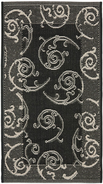 Safavieh Courtyard Cy2665-3908 Black / Sand Area Rug