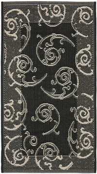 Safavieh Courtyard Cy2665-3908 Black / Sand Area Rug