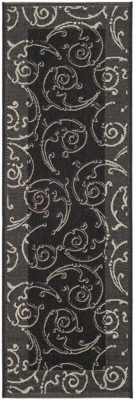 Safavieh Courtyard Cy2665-3908 Black / Sand Area Rug