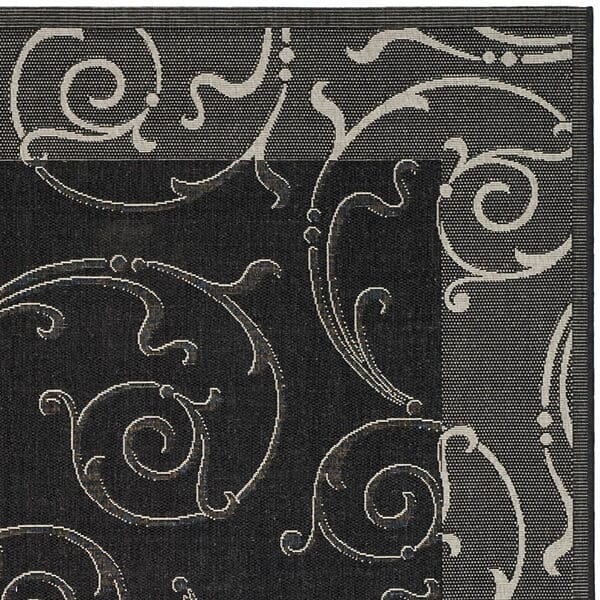 Safavieh Courtyard Cy2665-3908 Black / Sand Area Rug