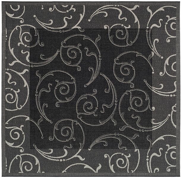 Safavieh Courtyard Cy2665-3908 Black / Sand Area Rug