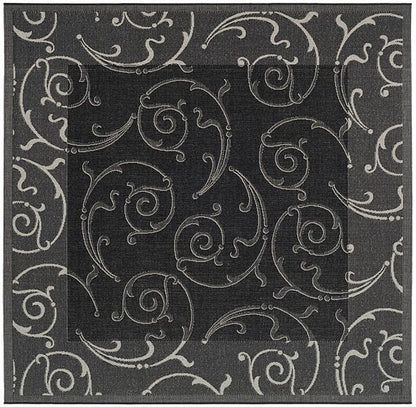 Safavieh Courtyard Cy2665-3908 Black / Sand Area Rug