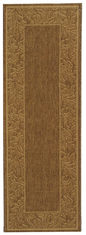 Safavieh Courtyard Cy2666-3009 Brown / Natural Bordered Area Rug