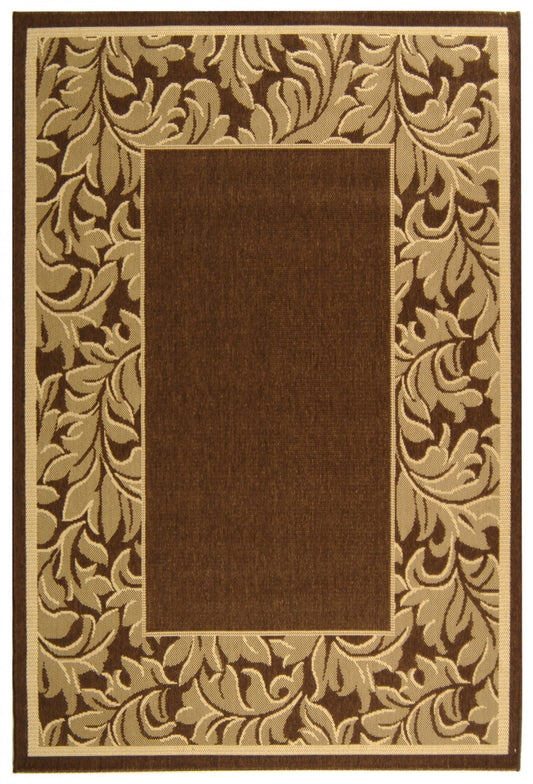 Safavieh Courtyard Cy2666-3009 Brown / Natural Bordered Area Rug