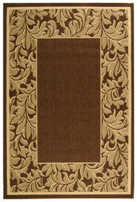 Safavieh Courtyard Cy2666-3009 Brown / Natural Bordered Area Rug