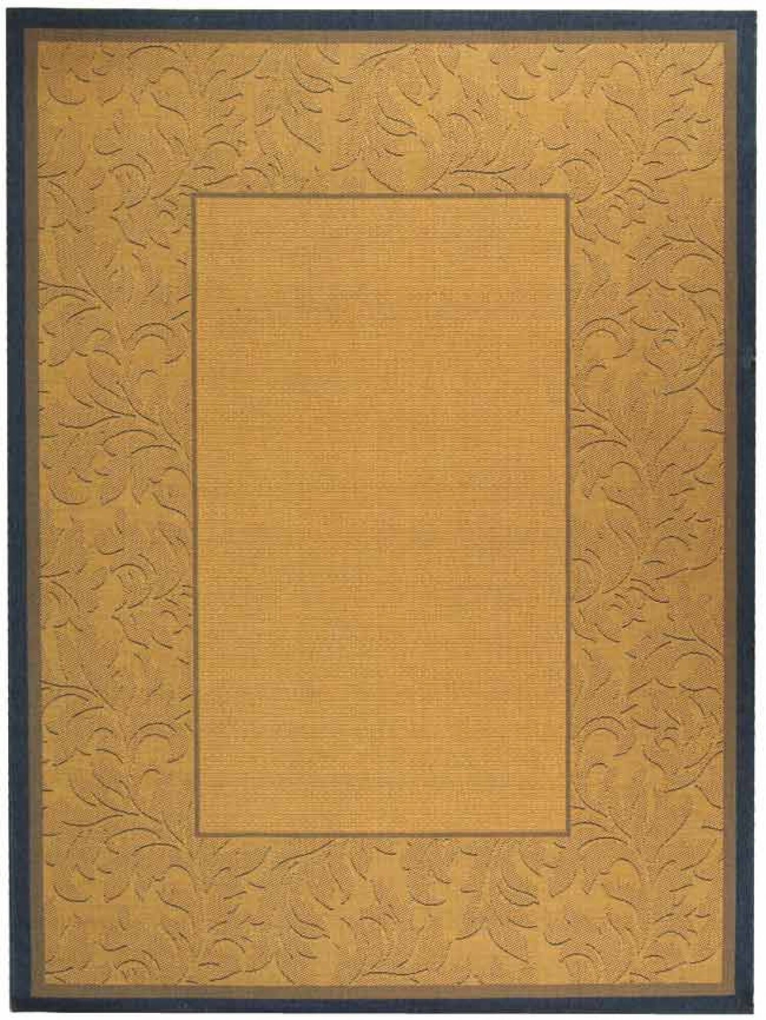 Safavieh Courtyard Cy2666-3101 Natural / Blue Bordered Area Rug