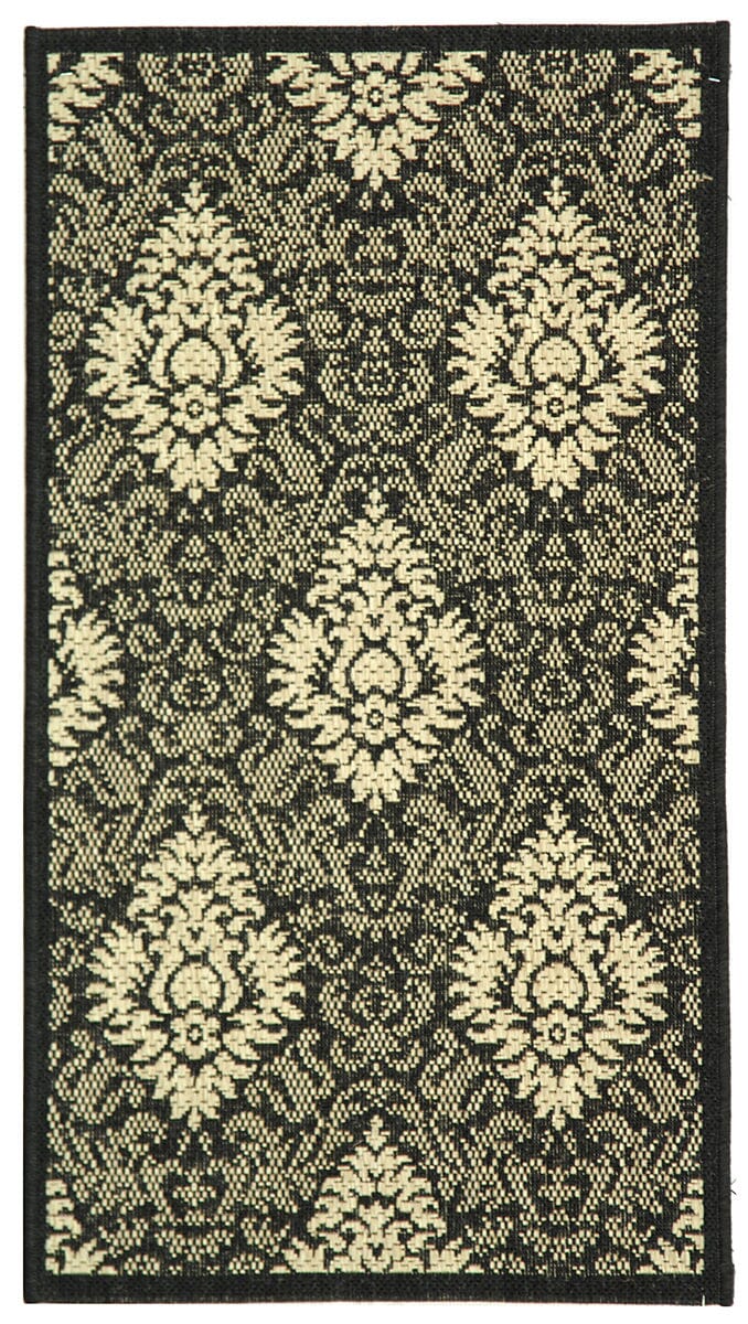 Safavieh Courtyard Cy2714-3908 Black / Sand Damask Area Rug