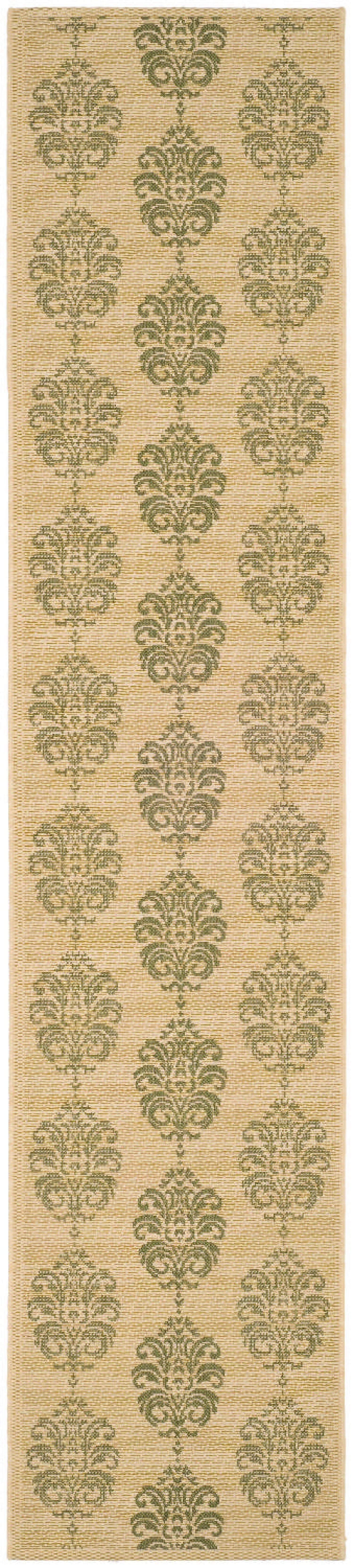 Safavieh Courtyard Cy2720-1E01 Natural / Olive Damask Area Rug