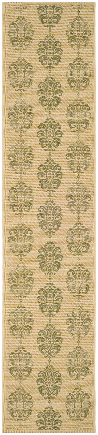 Safavieh Courtyard Cy2720-1E01 Natural / Olive Damask Area Rug