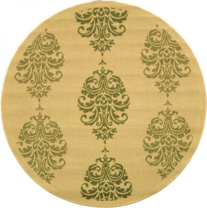 Safavieh Courtyard Cy2720-1E01 Natural / Olive Damask Area Rug