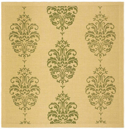 Safavieh Courtyard cy2720-1e01 Natural / Olive Damask Area Rug
