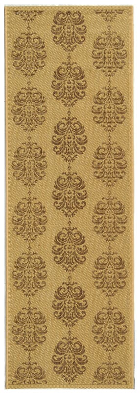 Safavieh Courtyard Cy2720-3001 Natural / Brown Damask Area Rug