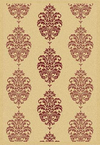 Safavieh Courtyard cy2720-3701 Beige / Red Damask Area Rug