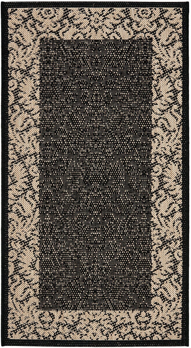 Safavieh Courtyard cy2727-3908 Black / Sand Bordered Area Rug