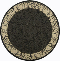 Safavieh Courtyard Cy2727-3908 Black / Sand Bordered Area Rug