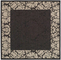 Safavieh Courtyard Cy2727-3908 Black / Sand Bordered Area Rug