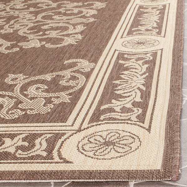 Safavieh Courtyard Cy2914-3409 Chocolate / Natural Area Rug