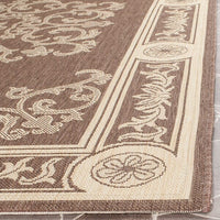 Safavieh Courtyard Cy2914-3409 Chocolate / Natural Area Rug