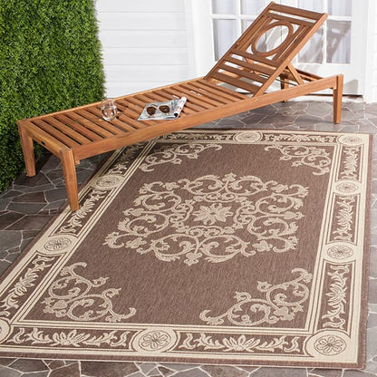 Safavieh Courtyard Cy2914-3409 Chocolate / Natural Area Rug