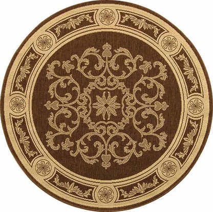 Safavieh Courtyard Cy2914-3409 Chocolate / Natural Area Rug