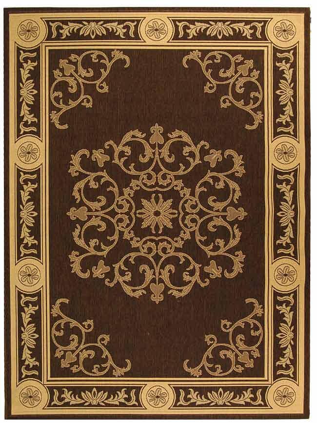 Safavieh Courtyard cy2914-3409 Chocolate / Natural Area Rug