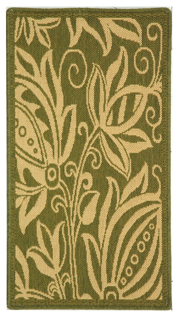 Safavieh Courtyard Cy2961-1E06 Olive / Natural Floral / Country Area Rug