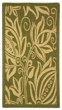 Safavieh Courtyard Cy2961-1E06 Olive / Natural Floral / Country Area Rug