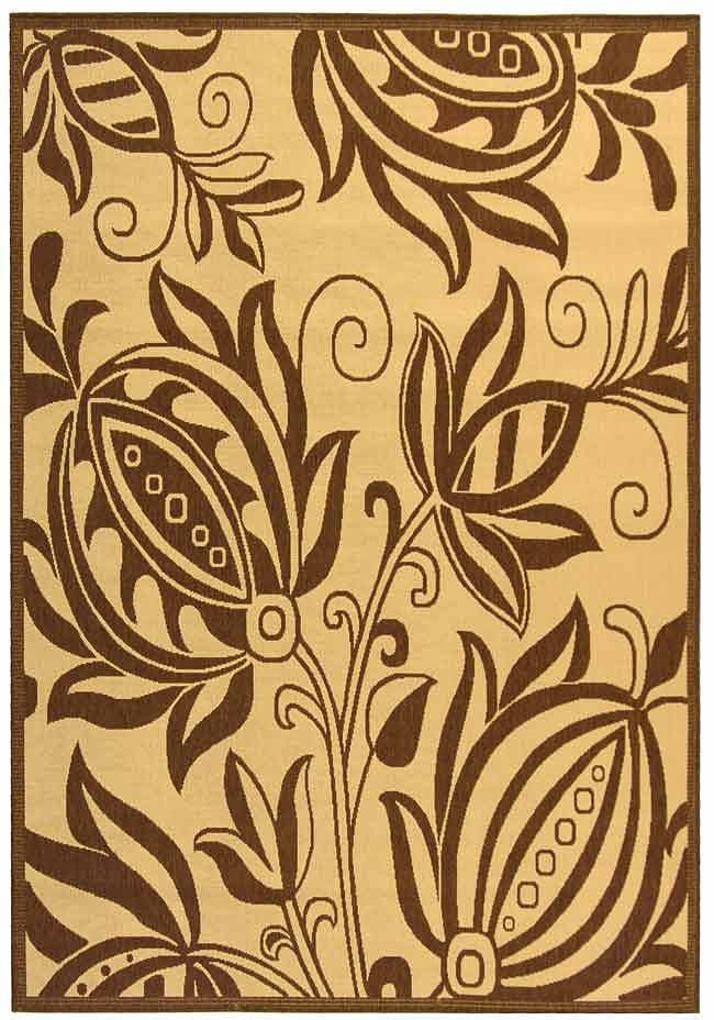 Safavieh Courtyard cy2961-3001 Natural / Brown Floral / Country Area Rug