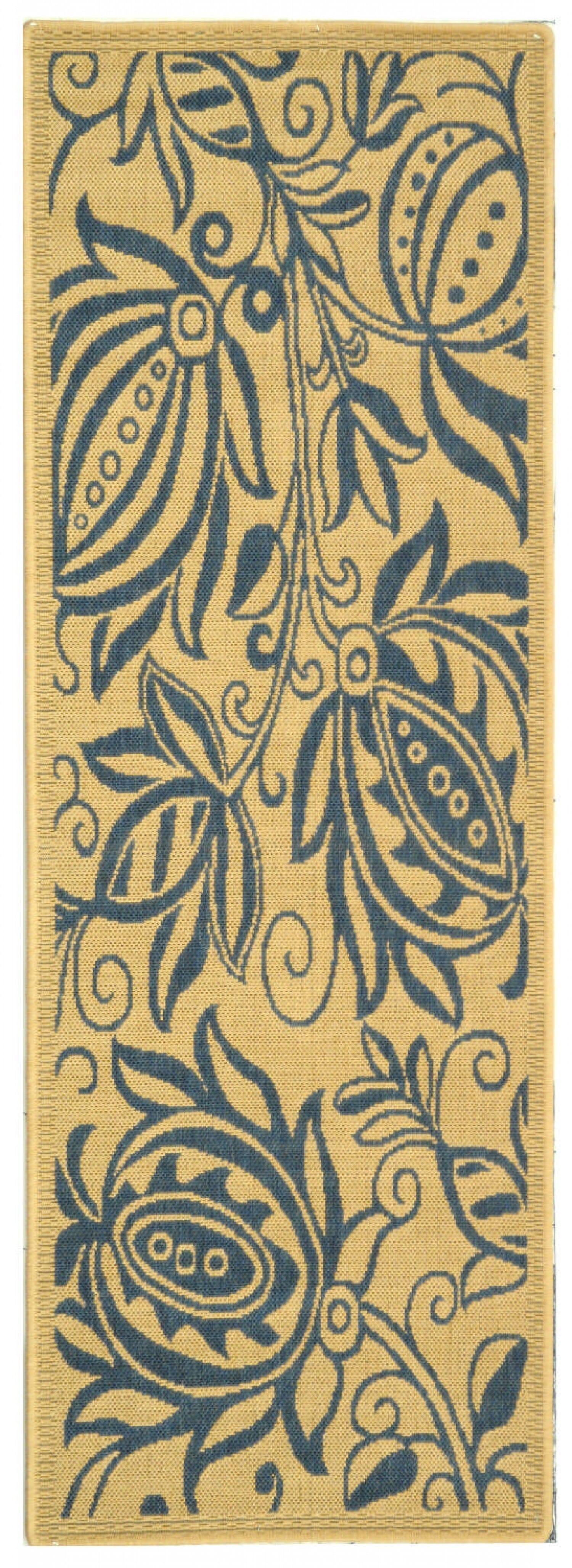 Safavieh Courtyard cy2961-3101 Natural / Blue Floral / Country Area Rug