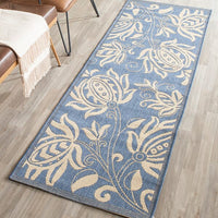 Safavieh Courtyard Cy2961-3103 Blue / Natural Floral / Country Area Rug