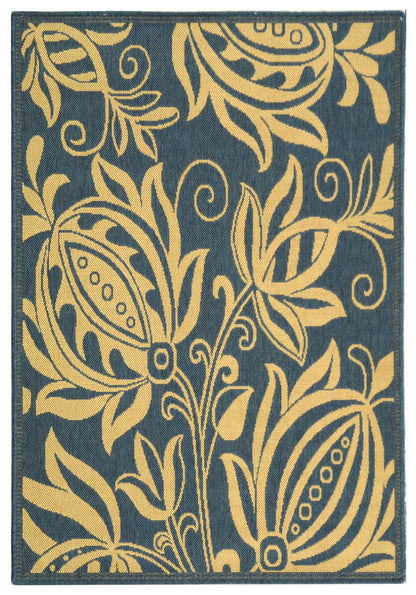 Safavieh Courtyard Cy2961-3103 Blue / Natural Floral / Country Area Rug