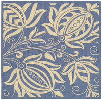 Safavieh Courtyard cy2961-3103 Blue / Natural Floral / Country Area Rug